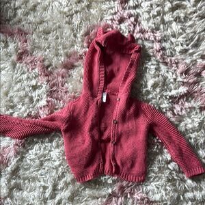 Carters pink Hooded Knit Cardigan 18m